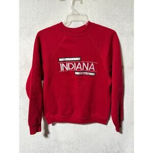 Vintage Indiana Hoosiers Midwest Your Embroidery Experts Pullover Sweatshirt L